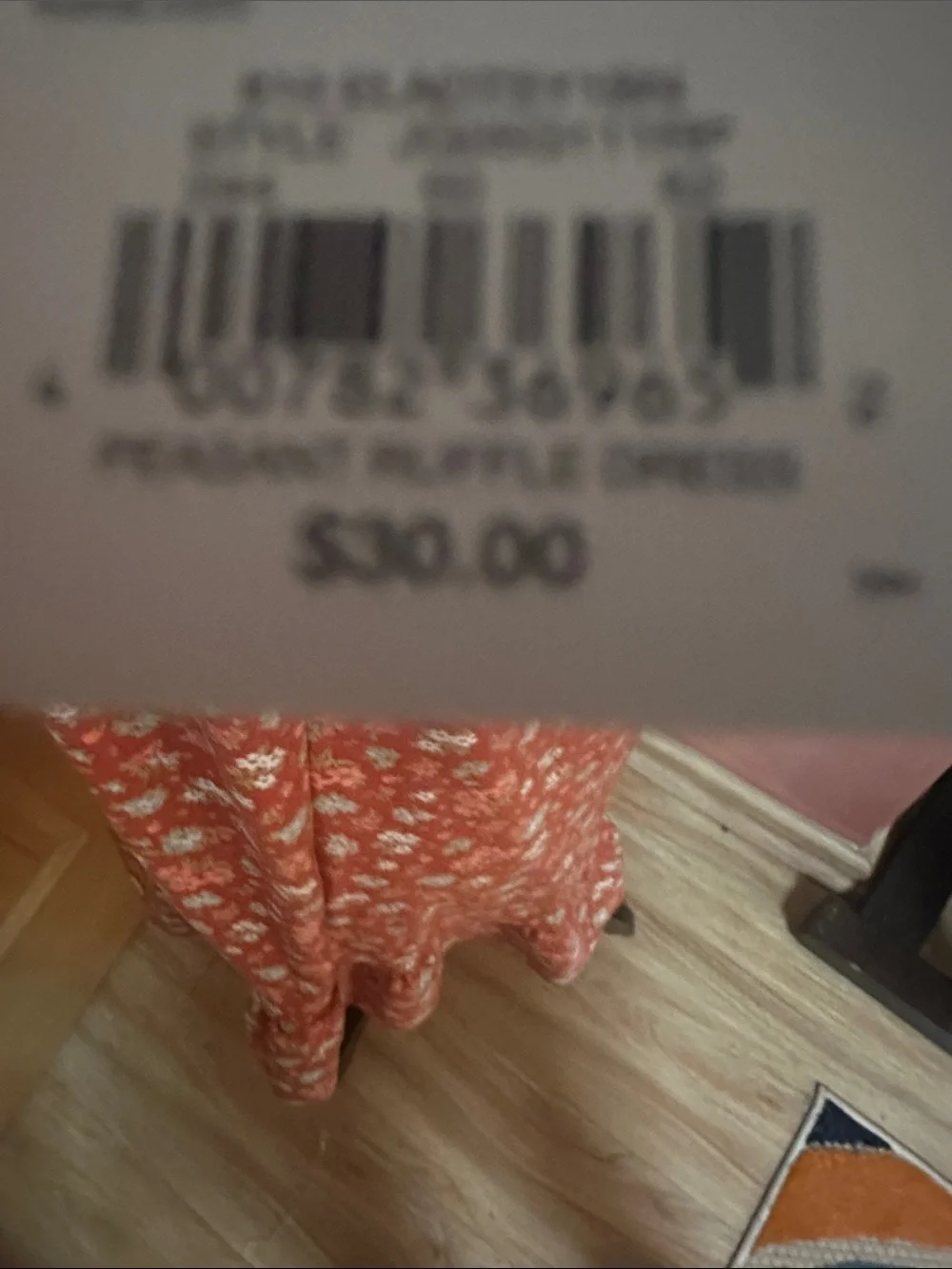 SO Rust Floral Short-Sleeve Babydoll Dress - Picture 3 of 4